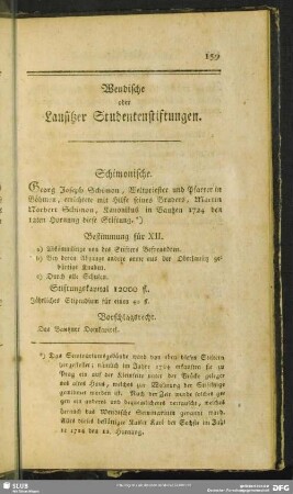 Wendische oder Lausitzer Studentenstiftungen