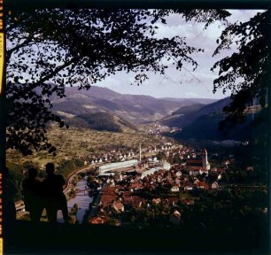 Obertsrot: vom Schloss Eberstein auf das Murgtal mit Obertsrot