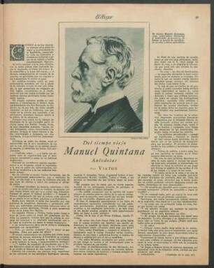Manuel Quintana : Del tiempo viejo - Anécdotas