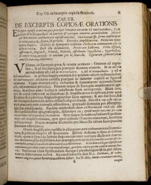 Cap. VII. De Excerptis Copiosæ Orationis