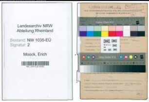 Entnazifizierung Erich Moock , geb. 23.09.1901 (Jurist)