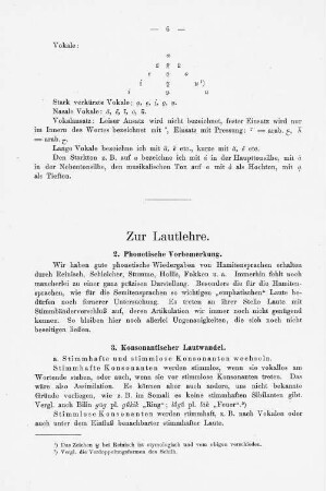 Zur Lautlehre.