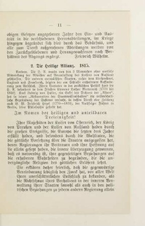 2. Die heilige Allianz. 1815