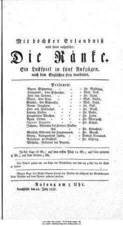Die Ränke