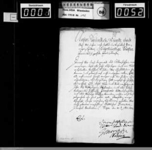 Weihnachts- und Neujahrsschreiben 1684/1685