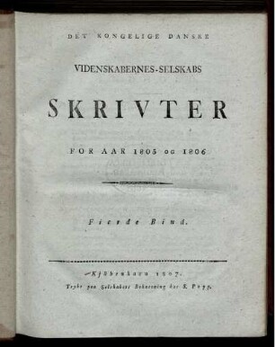 4: Det Kongelige Danske Videnskabernes-Selskabs skrivter