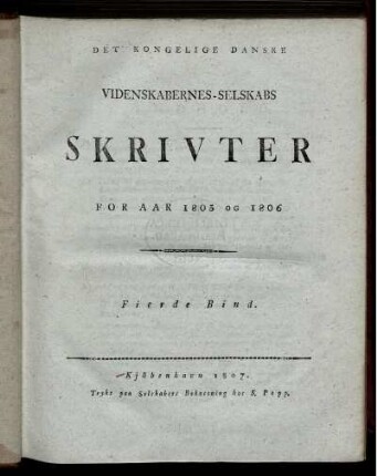 4: Det Kongelige Danske Videnskabernes-Selskabs skrivter