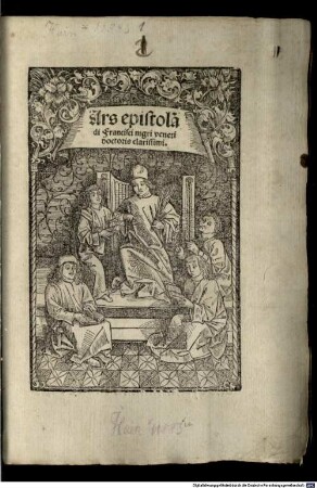 Modus epistulandi : mit Widmungsbrief des Autors an Jakob Gerold und dessen Erwiderung. Mit Gedicht auf den Autor ‘Franciscus Niger hic que carpsit ...’