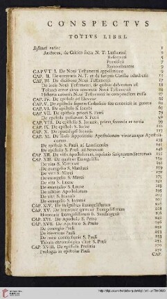 Conspectvs totivs libri