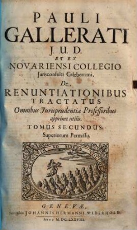 De renuntiationibus tractatus : tribus tomis distinctus, 2