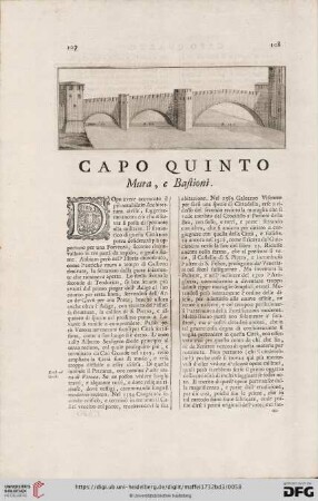 Capo quinto: Mura, e Bastioni