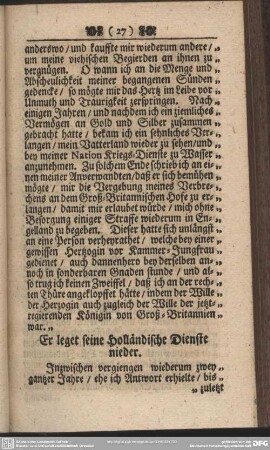 Er leget seine Holländische Dienste nieder