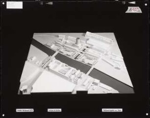 Neugestaltung der Spreeufer von Friedrichshain und Kreuzberg, Berlin Schinkelwettbewerb 1991: Modellansicht