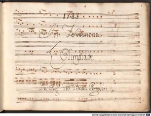 L' Olimpiade, V (7), strings, winds, bc, PayP 145 - BSB Mus.ms. 142 : 1735 // In Tordinona // L'Olimpiade // Del Sig Gio Batta Pergolesi // (Atto primo - terzo)
