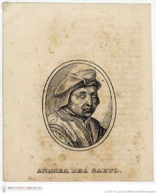 Leben der ausgezeichnetsten Maler, Bildhauer und Baumeister von Cimabue bis zum Jahre 1567, [...] von Giorgio Vasari, Andrea del Sarto, Porträt