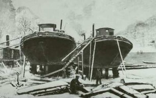 Werft im Winter