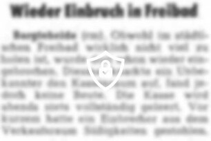 Wieder Einbruch in Freibad