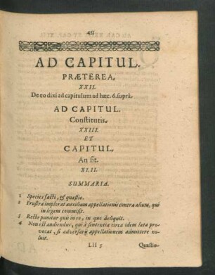 Ad Capitul. Praeterea. XXII.., XXIII., XLII.