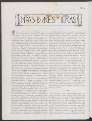 Notas de artes y letras