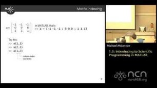 1.3 Introduction to Scientific Programming in MATLAB