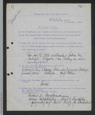 Fragebogen an die Ortsgruppen und Mitgliedsvereine des ADF - Dresden
