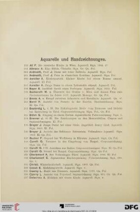 Aquarelle und Handzeichnungen (Nr. 202-377)