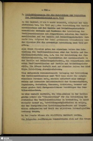 5. Schlußfolgerungen für die Entwicklung der Produktion des Textilmaschinenbaus nach 1965