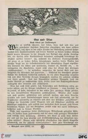 31: Gut und Blut : auch etwas zur Passionszeit