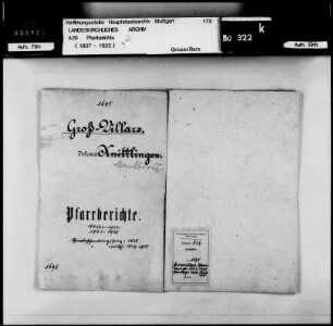 Großvillars: Pfarrberichte und Pfarrbeschreibungen