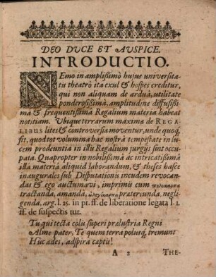 Disp. de iuribus maiestatis maioribus