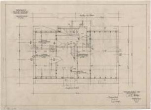 Gsaenger, Gustav; Gauting / Starnberg (Bayern), Schollstr.; Wohnhaus Prof. Füchtbauer, Erweiterung - Grundriss DG