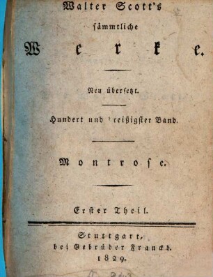 Montrose : romantische Sage, 1