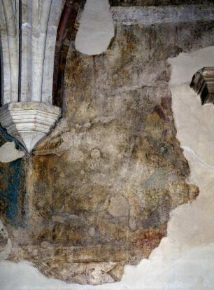 Wandmalerei der Westwand — Feld 13: Unten links: Versuchung Moses während der Fastenzeit.