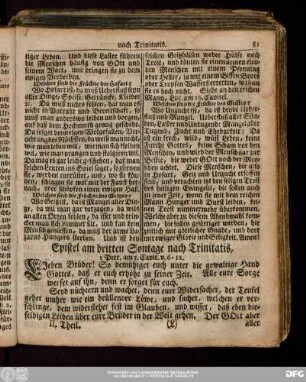 Epistel am dritten Sontage nach Trinitatis, 1 Petr. am 5. Capit. v. 6-11.