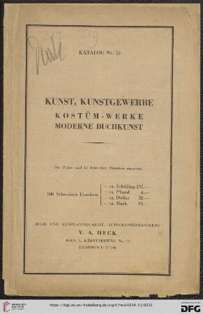Kunstliteratur (Nr. 1-216)