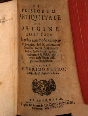 De Frisorum antiquitate et origine : libri III