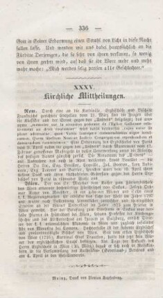 336 Kirchliche Mittheilungen