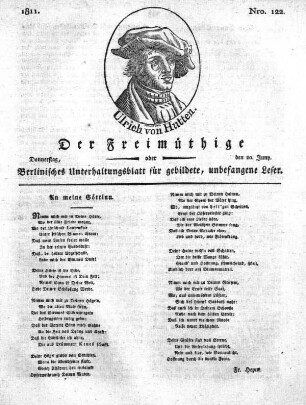 Nro. 122, Donnerstag, den 20. Juny 1811