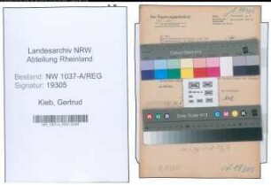 Entnazifizierung Gertrud Kieb , geb. 00.00.0000 ()