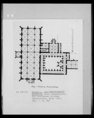 Grundriss des ehemaligen Zisterzienserstifts Neuberg