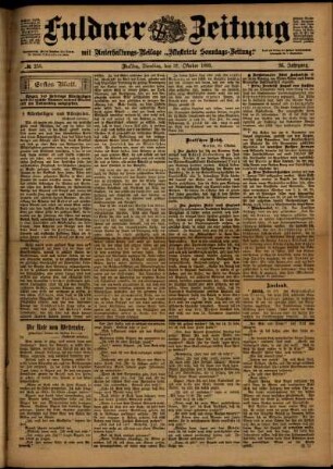Erste Ausgabe vom Dienstag, den 31. Oktober 1899.
