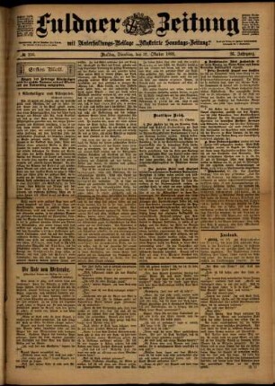 Erste Ausgabe vom Dienstag, den 31. Oktober 1899.
