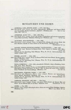 Miniaturen und Dosen (Nr. 1506-1585)