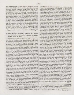 288 "Doctrinae Romanae de numero sacramentorum septenario rationes historicae" von G. Lud. Hahn