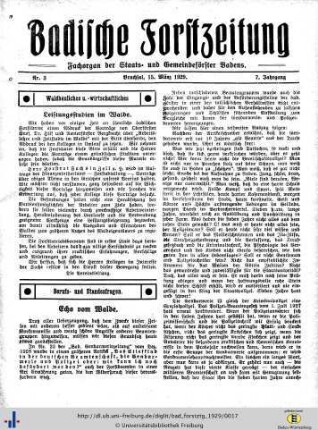 Nr. 3, 15. März 1929