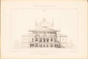 Sammelmappe hervorragender Konkurrenzentwürfe, Stadttheater für Halle/Saale, H. 9, Berlin 1885: Projekt I, Vorderansicht