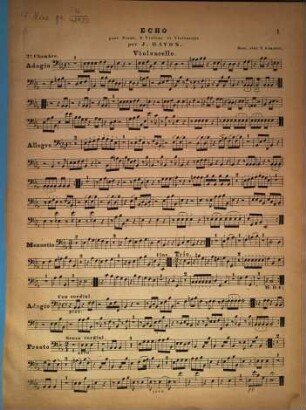 Echo : pour piano, 2 violons et violoncelle