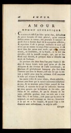 Amour Nommé Socratique