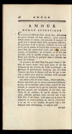 Amour Nommé Socratique