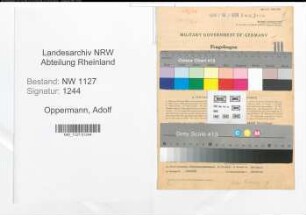 Entnazifizierung Adolf Oppermann , geb. 09.10.1894 (Kaufmann)